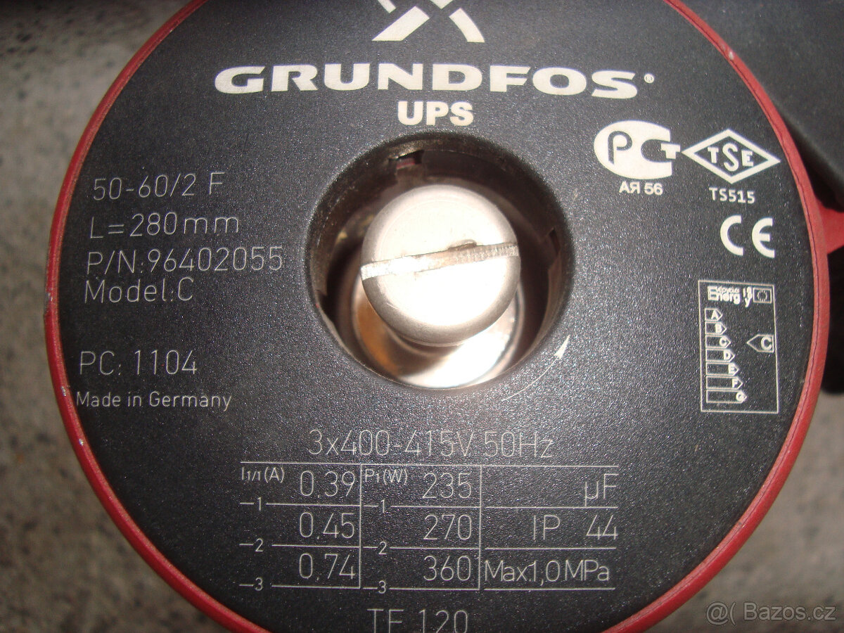čerpadlo grundfos UPS 50-60/2f - 2