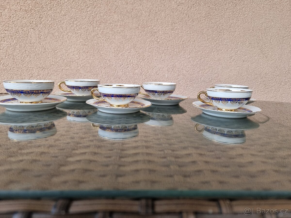 Souprava 6 šálků, podšálků - Thun - 2