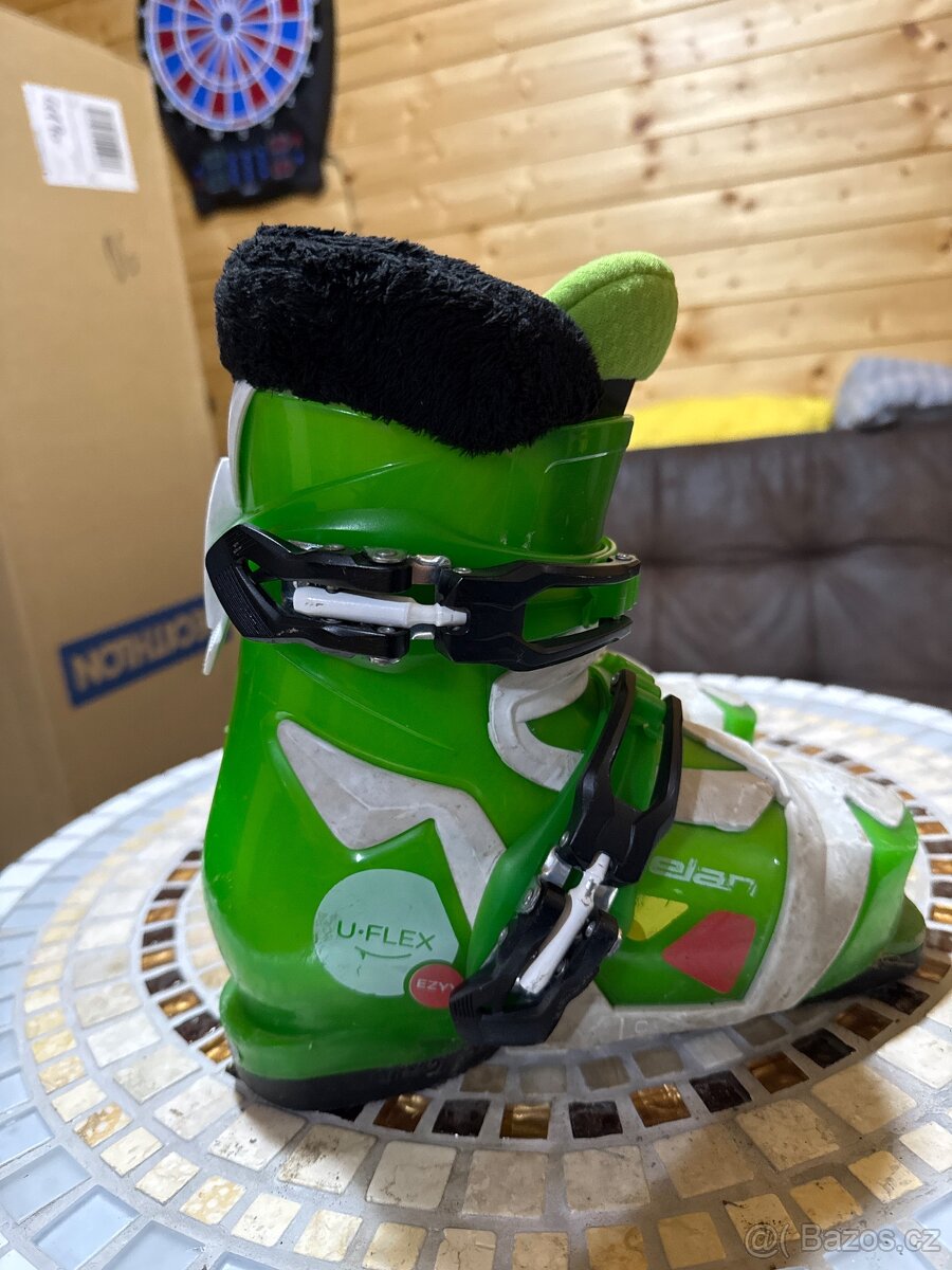 Dětské lyžáky SYY / Flex – Zelené, velikost 32.5 (Mondopoint - 2