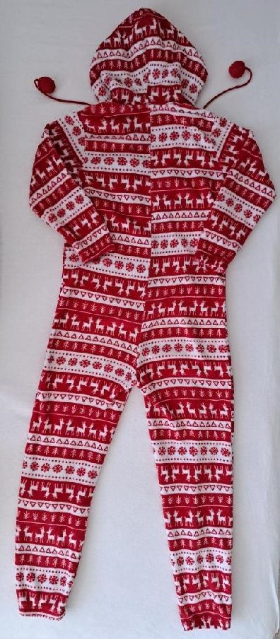 vánoční overal s kapucí, vel. S - 2