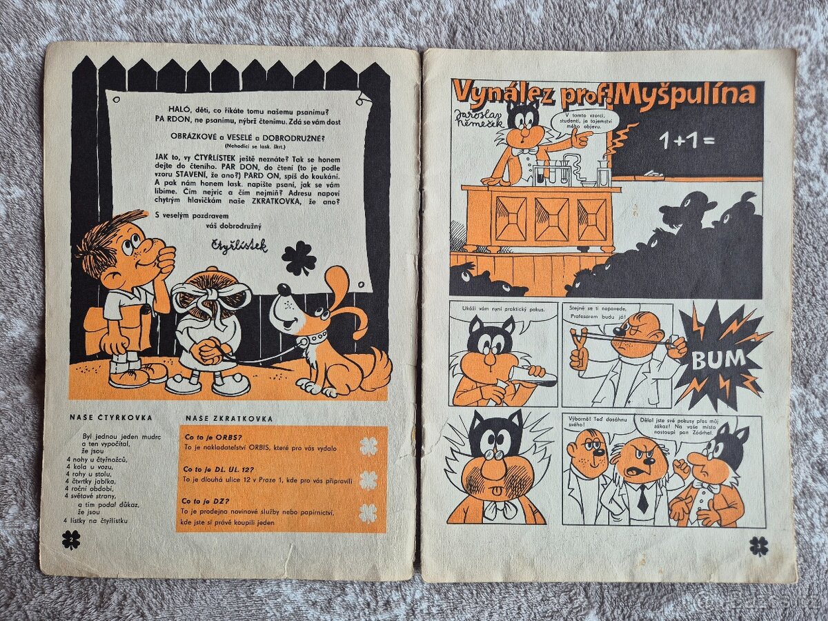 Čtyřlístek č.1 vynález profesora myšpulína - 2