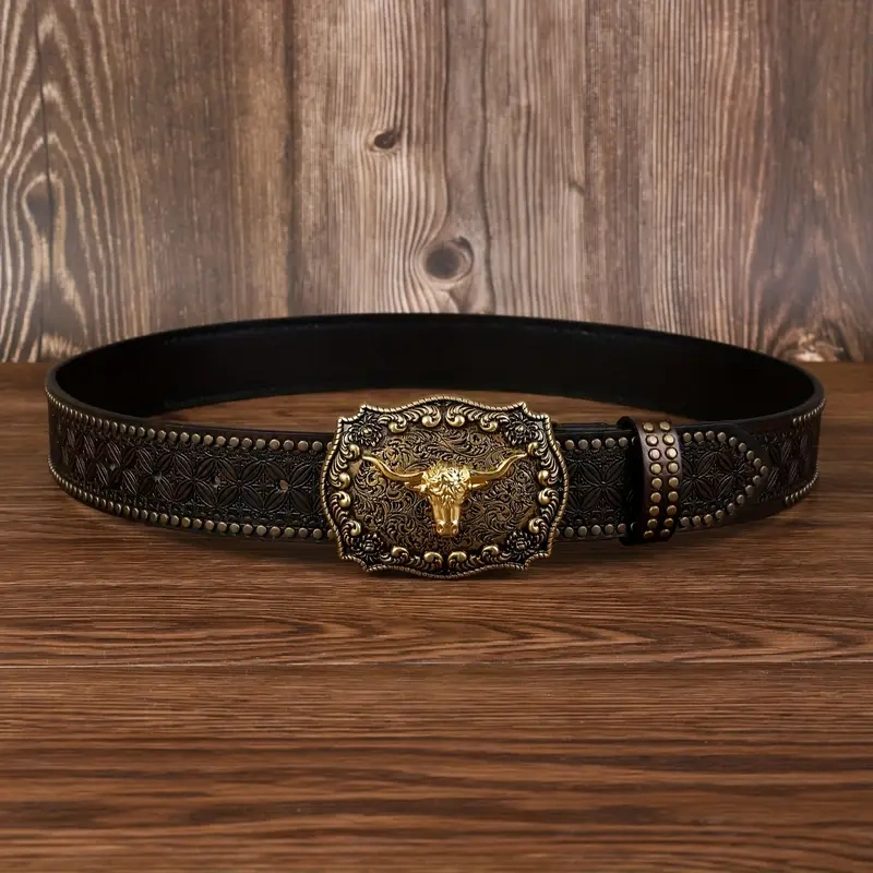 Westernový opasek hnedy cvočky 122cm - 2
