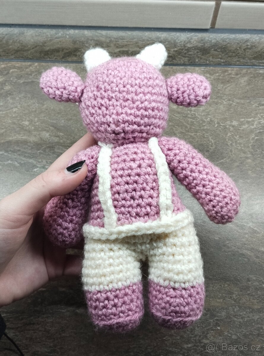 Háčkovaný růžový zlobr - 2