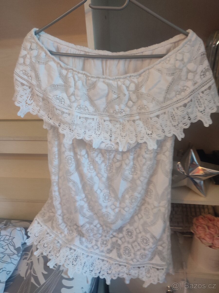 Bílé letní šaty vel 34-38 krajkové - 2