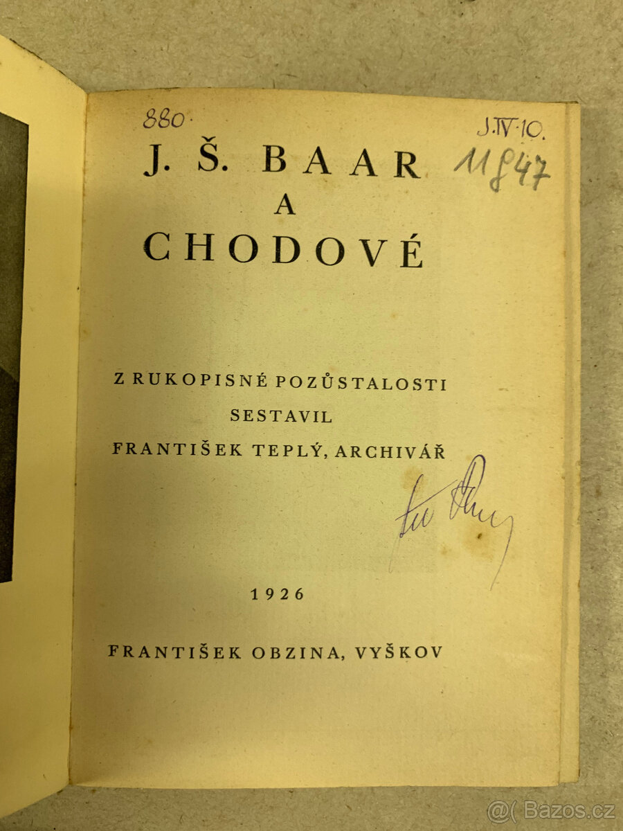 Kniha - J.Š. Baar a Chodové - 2