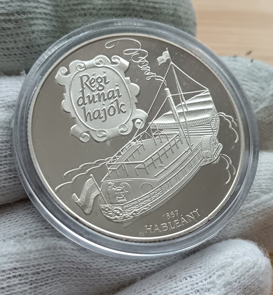 Stříbrná mince 1000 Forint 1995 Maďarsko Staré Baltské Lodě - 2