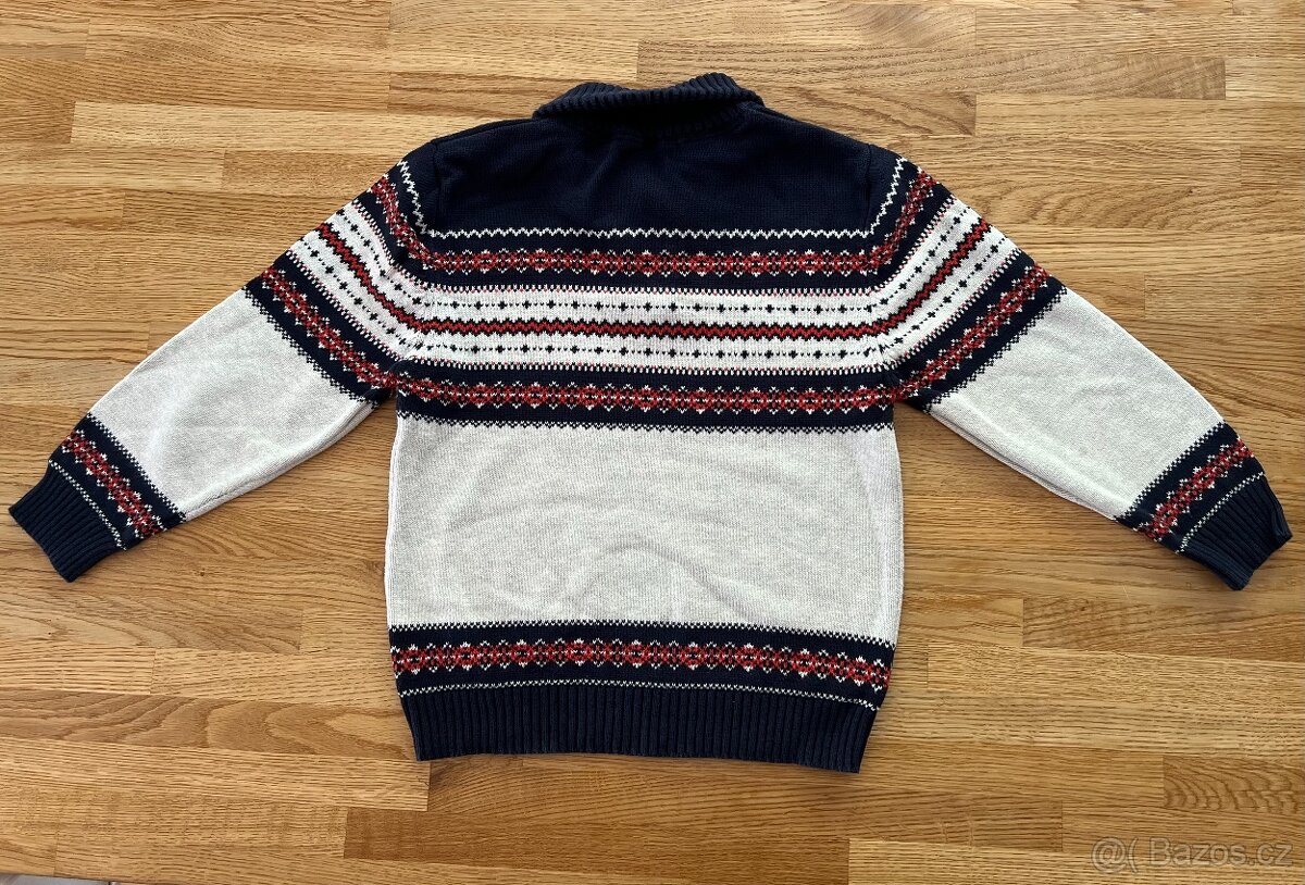 Svetr Nautica béžovo-modrý vel.10-12 let (146/152) - 2