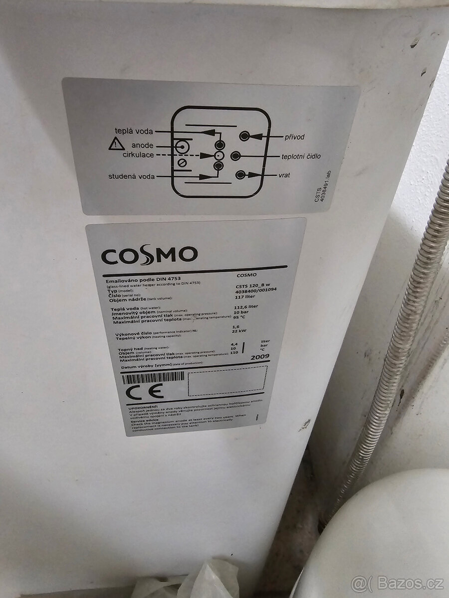 plynový bojler, vody Cosmo CTS120B - 2