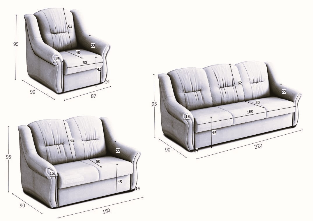 Sedací sestava 3+2+1 - 2