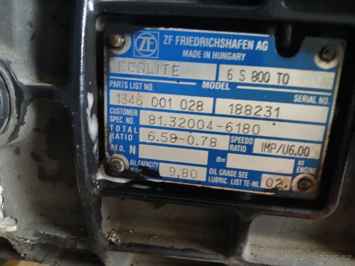 Man tgl 8.180 převodovka - 2