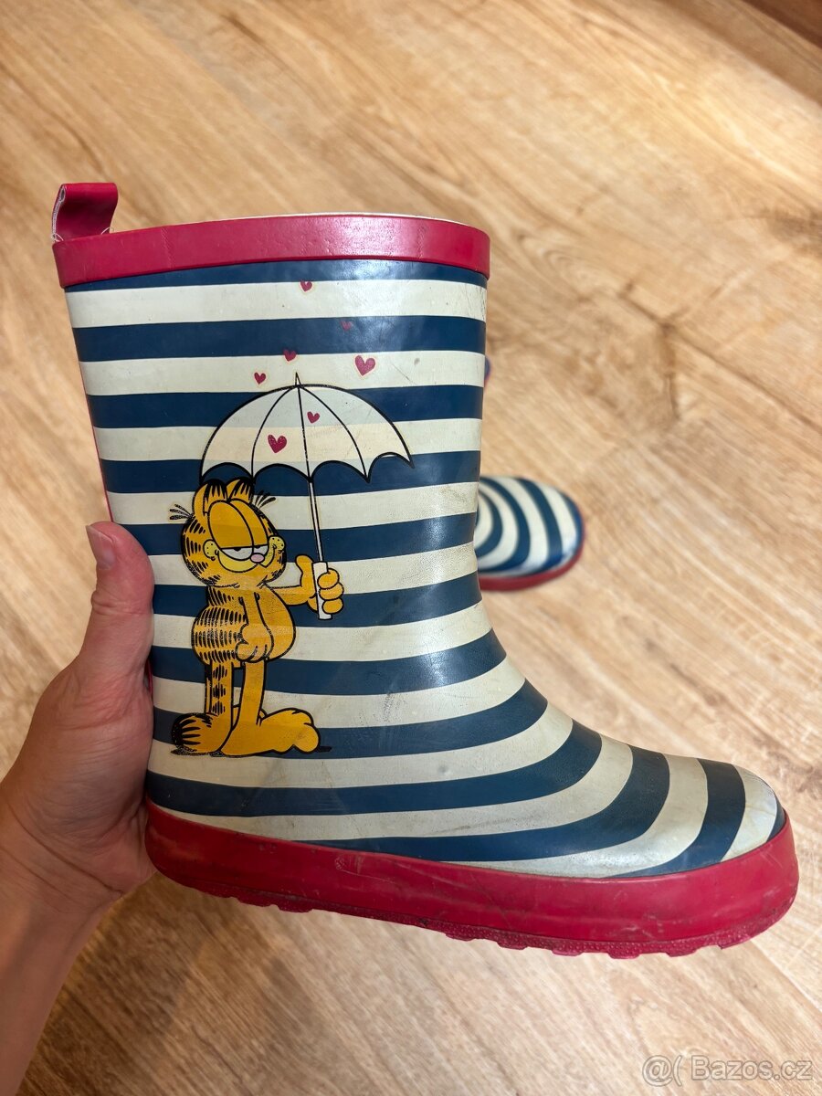 Dětské gumáky s Garfieldem, vel. 29 - 2