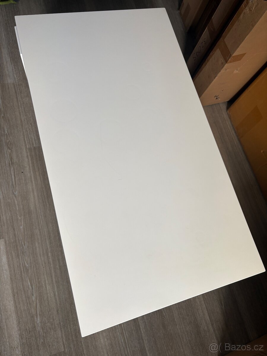 Bílý konferenční stůl 100x55x47cm - 2
