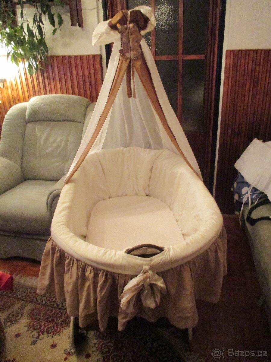 XXLProutěný koš pro miminko 103x65 - 2