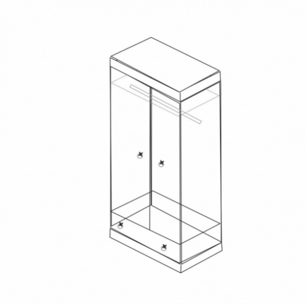 Dřevěná skříň 2dveřová CORONA vosk 162820 - 2