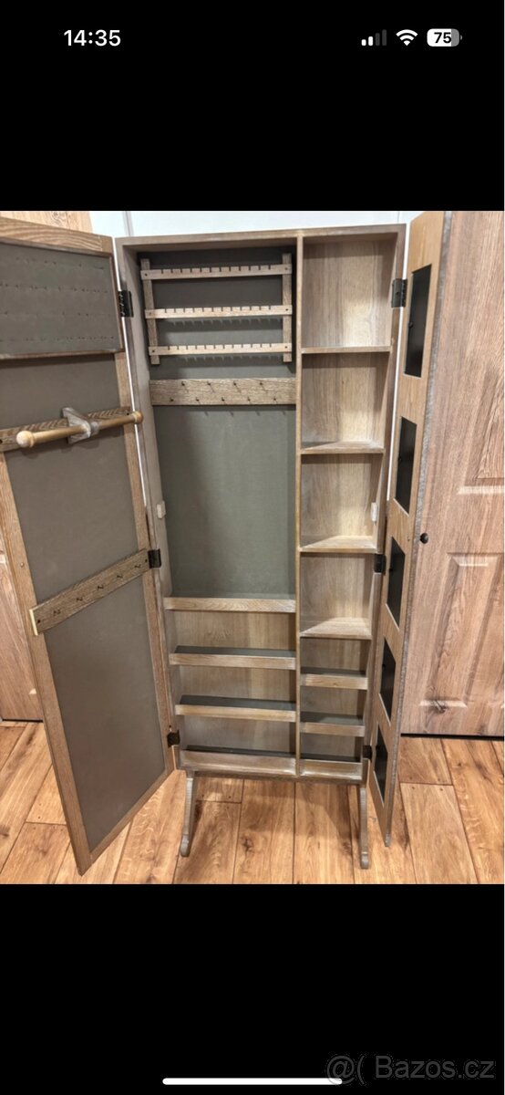 Vintage šperkovnice stojací zrcadlo - 2