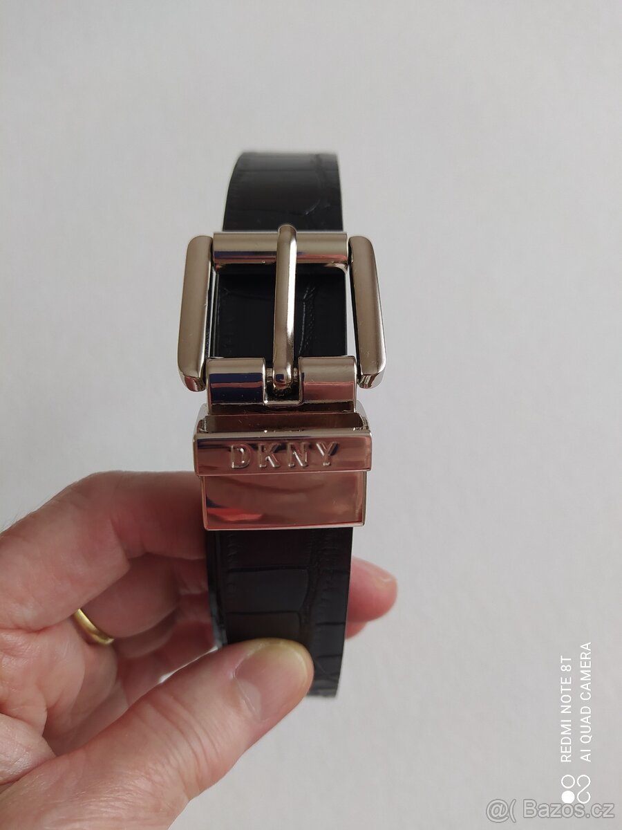 NOVÝ KOŽENÝ PÁSEK, zn. DKNY - 2