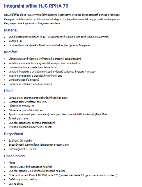 HJC RPHA70 SHUKY MC15F XXS - 2