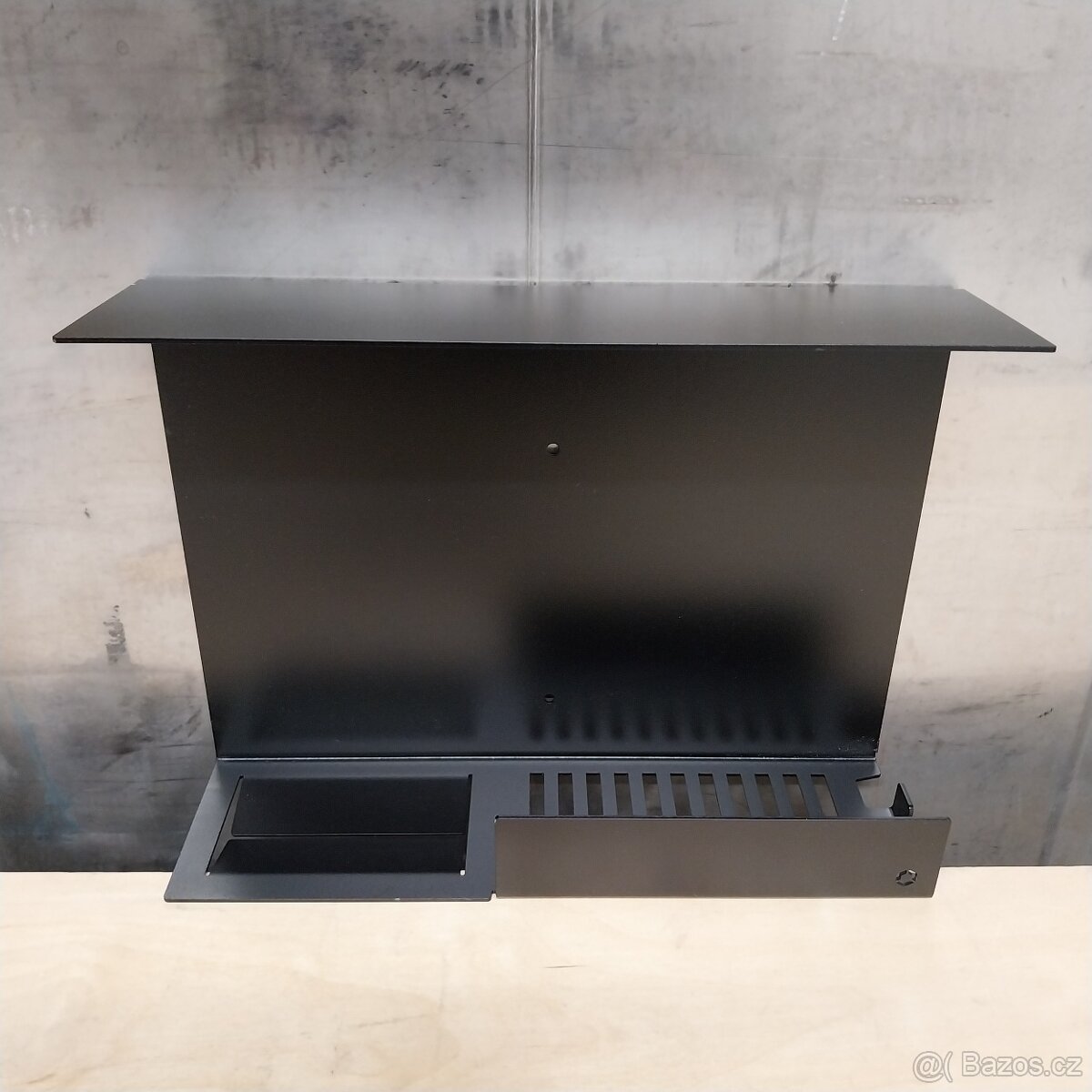 Polička do koupelny - nerez + černý lak - 2