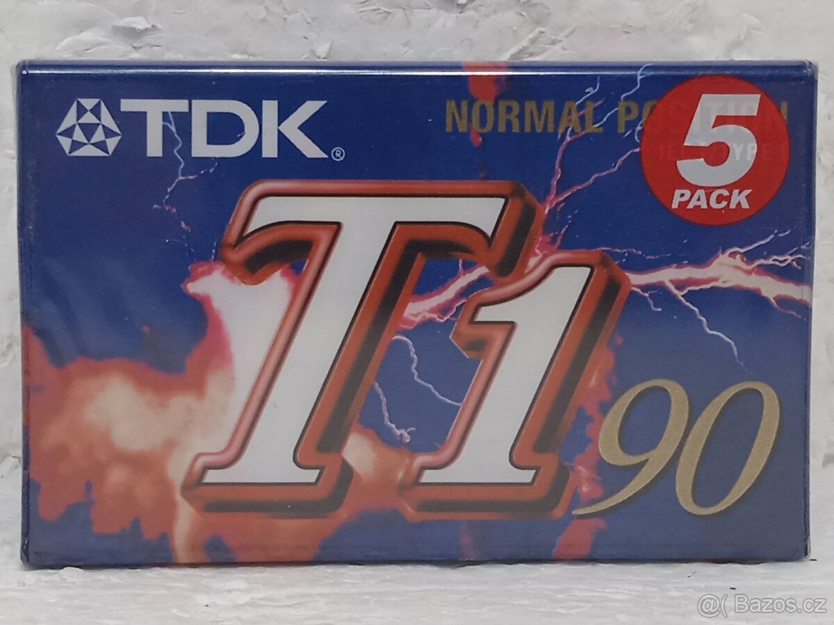 5x TDK T1 90 T1-90EA Retro Audiokazeta - 2