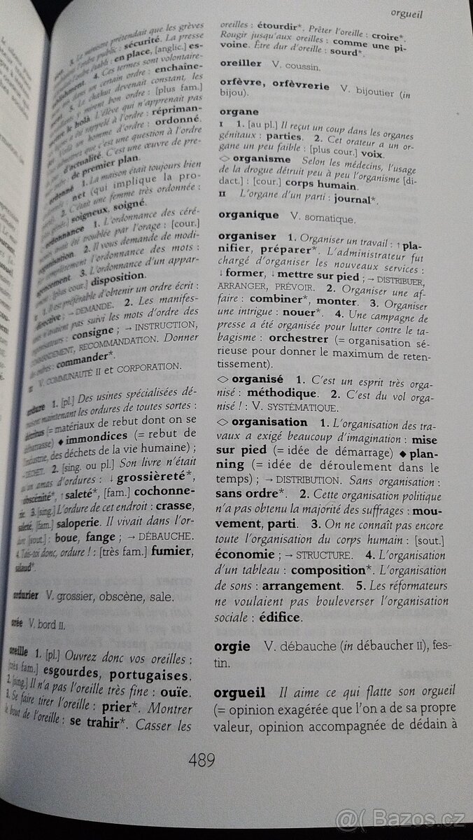 Francouzský slovník synonym - 2