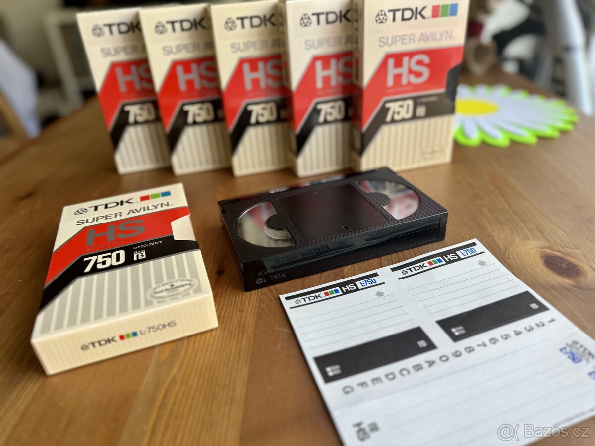 5x Betamax TDK HS L-750 NOVÉ - 2