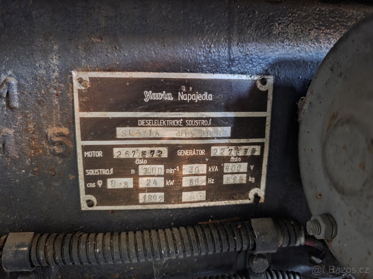Prodám elektrocentrálu Slavia des 30a 30kw - 2