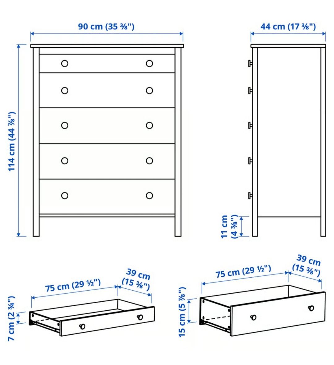 Komoda Ikea Koppang 5 šuplíků - 2