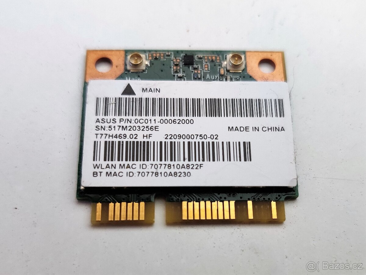 ASUS X555 - WiFi / Bluetooth karta + anténa - 2