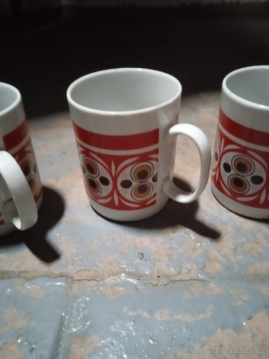 Sada 6 hrníčků na kávu z ČSSR - 2