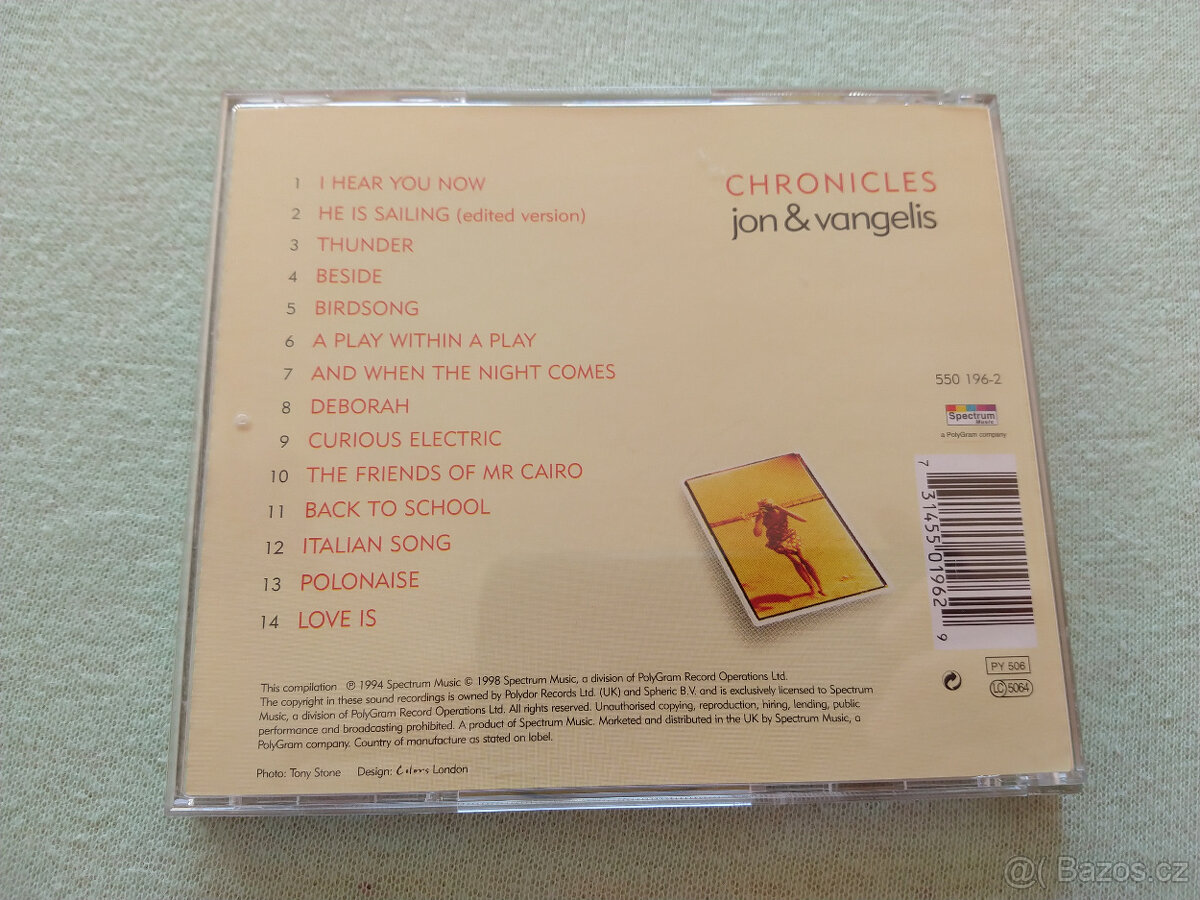 Jon & Vangelis - Chronicles (1998) - Audio CD - 2