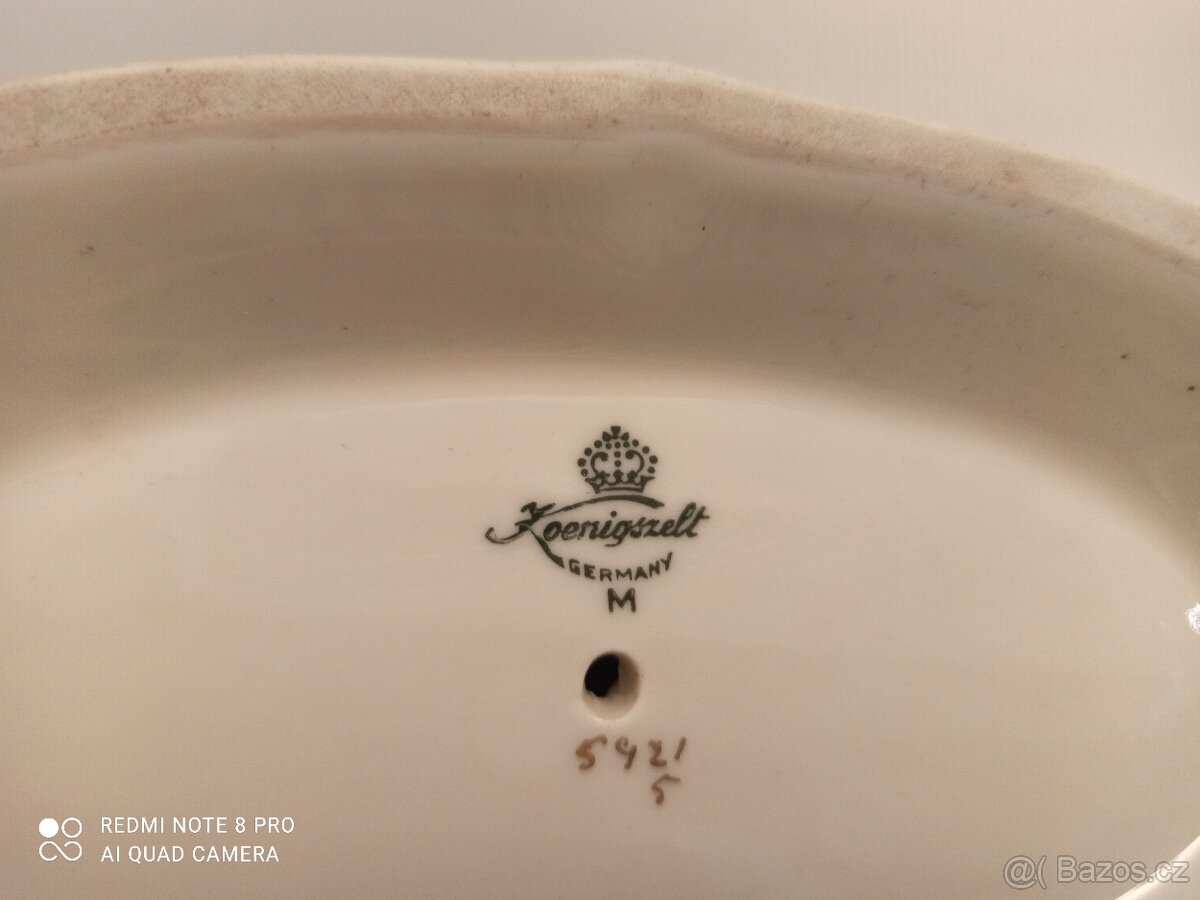 Starožitný porcelánový svícen - 2