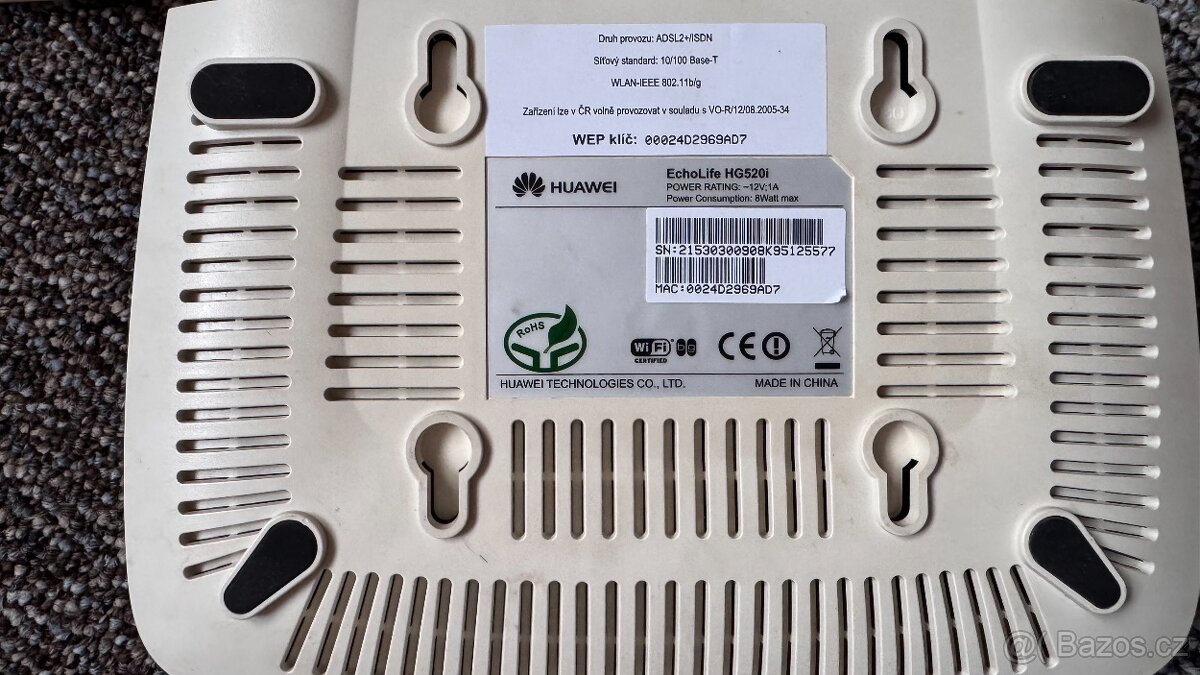 WIFI ROUTR MODEM HUAWEI ECHOLIFE HG520I ADSL - 2