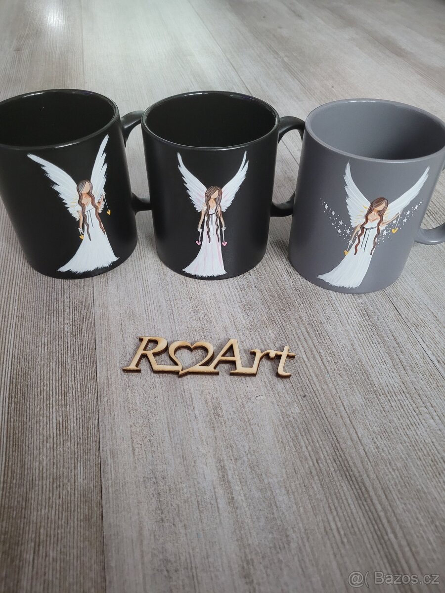 Různé andělské hrnky ,obrázky... - 2