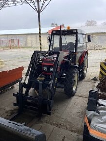 Zetor 7340 turbo s nářadím, pracoval v podniku údržba areálu - 2