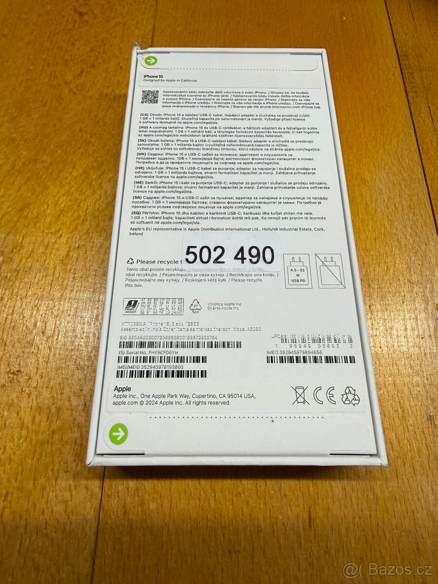 APPLE iPHONE 15, 128GB - NOVÝ - 2
