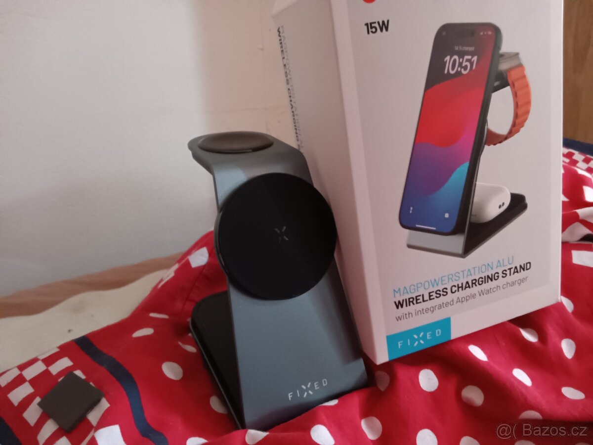 Prodám bezdrátový nabíjecí stojan fixed 3v1 - 2