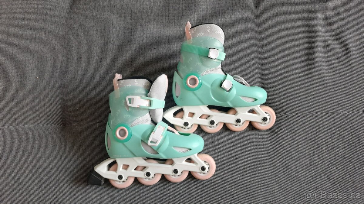 Dětské brusle Oxelo Play 5 mátové, 30 - 32 - 2