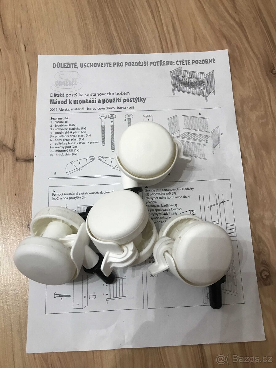 Postýlka dřevěná bílá - 2