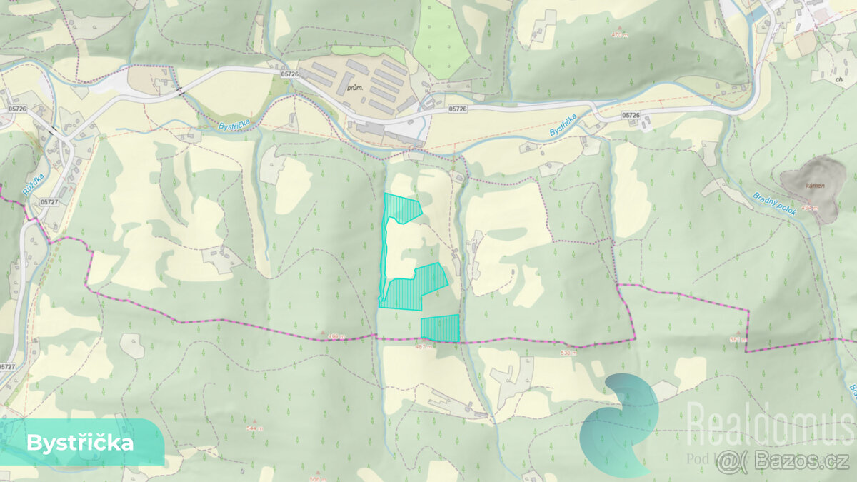 Prodej, les, Bystřička II, LV 1062, 4/10 - 2