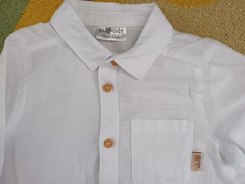 Chlapecká bílá propínací košile 98 - 2