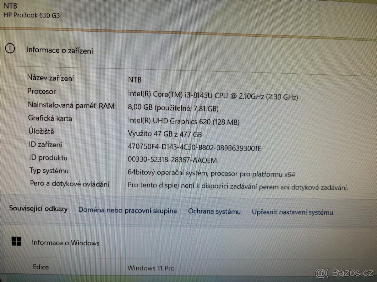 HP ProBook 650 G5 notebook, monitor Samsung - 2