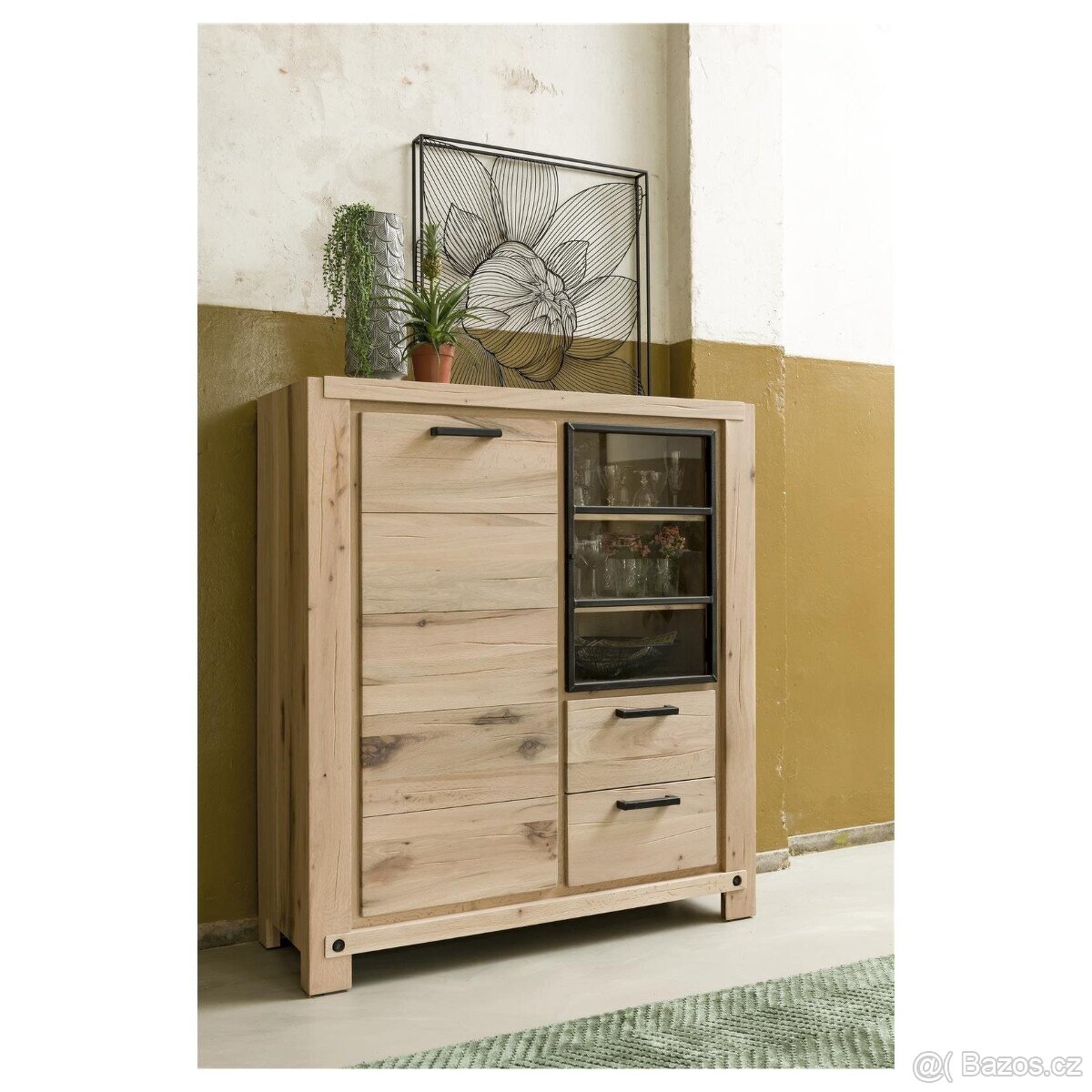 Dřevěná dubová skříň MAITRE – masiv/dub - 2