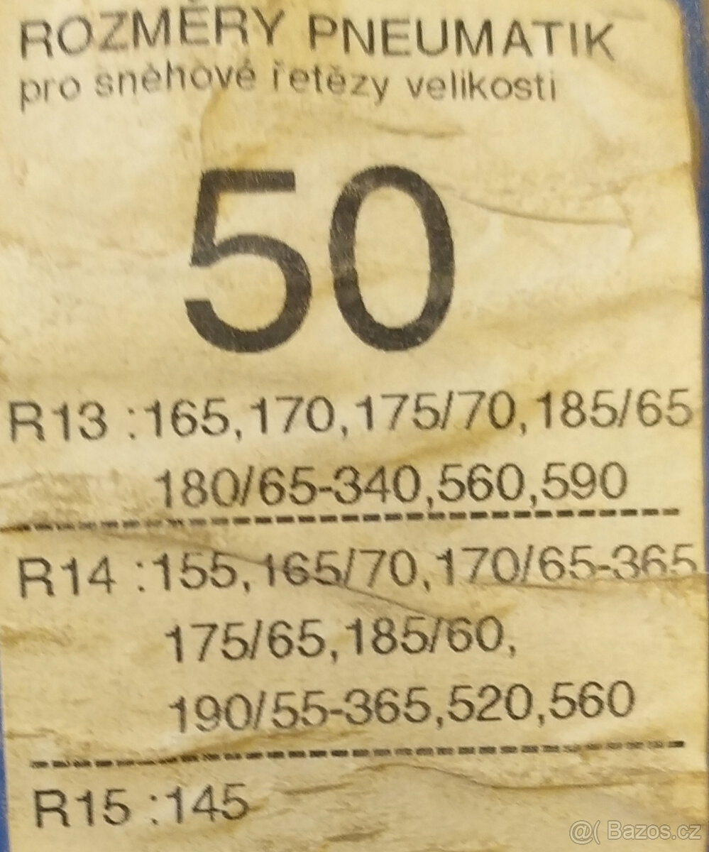 Sněhové řetězy velikost 50 R13 - R15 - 2