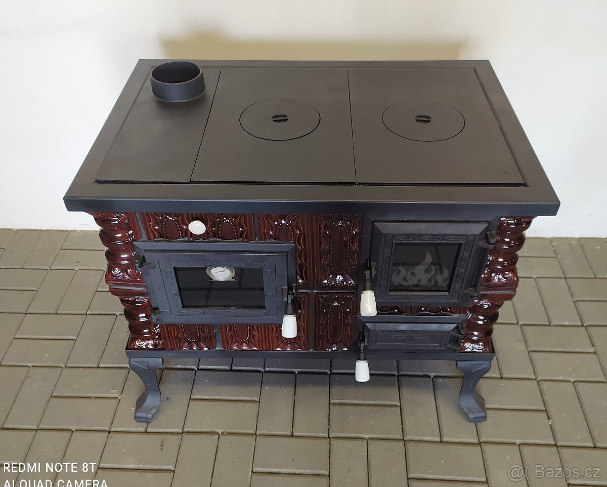 Kachlový sporák Anna levá hnědá - 2