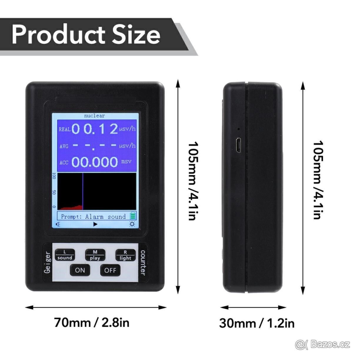 DOZIMETR digitální měřič nukleární GAMMA radiace - 2
