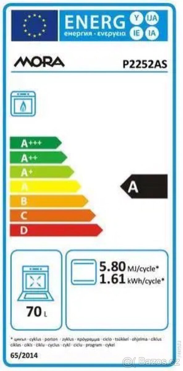 Sporák MORA P 2252 AS - 2