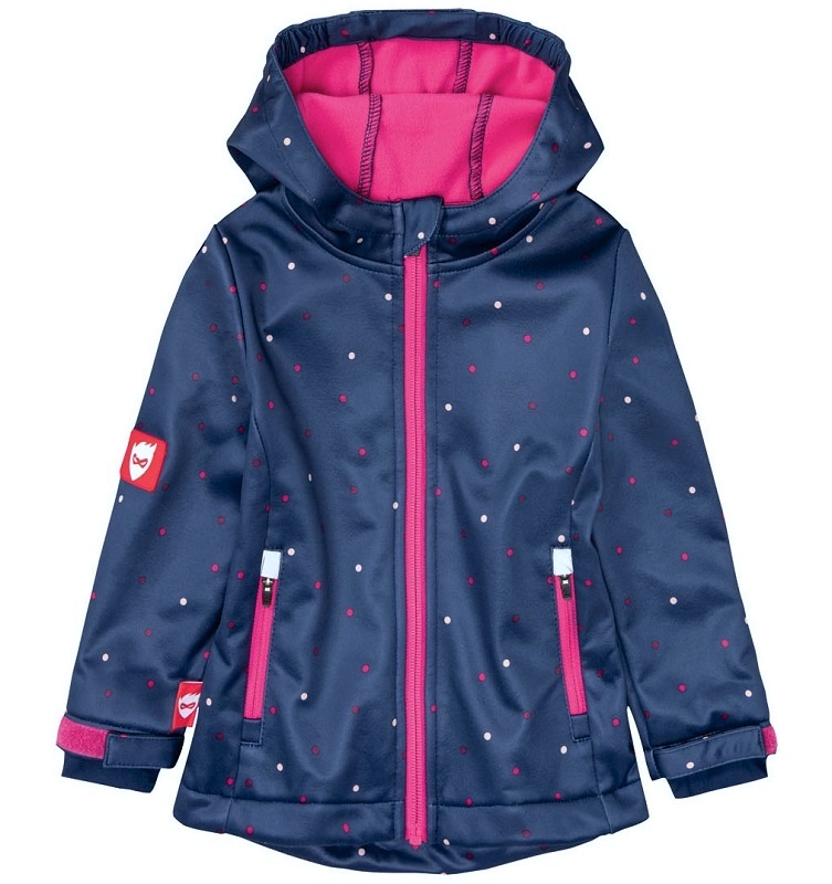 ☘️ Puntíkovaná SOFTSHELLOVÁ BUNDA s fleecem vel. 110/116 ☘️ - 2