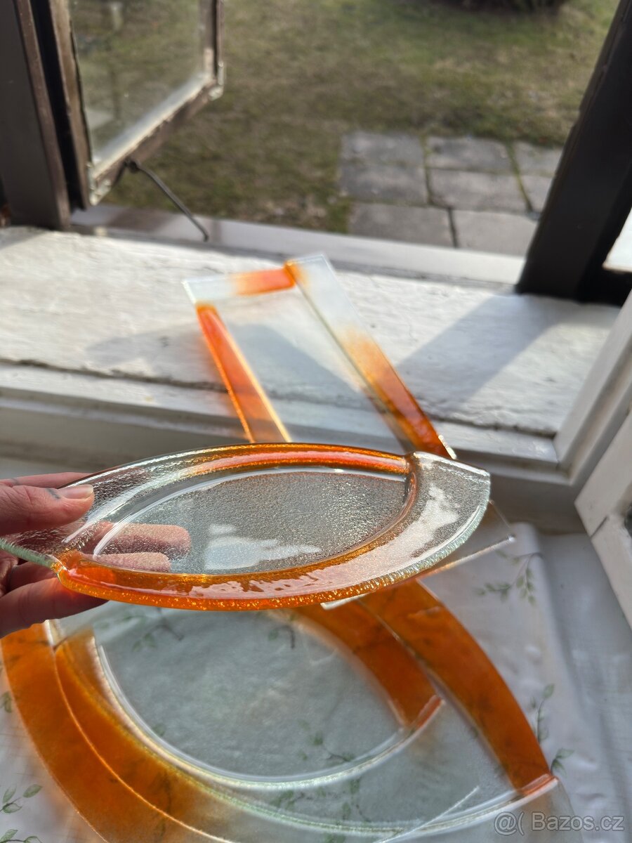 Sada skleněných tácků - 2