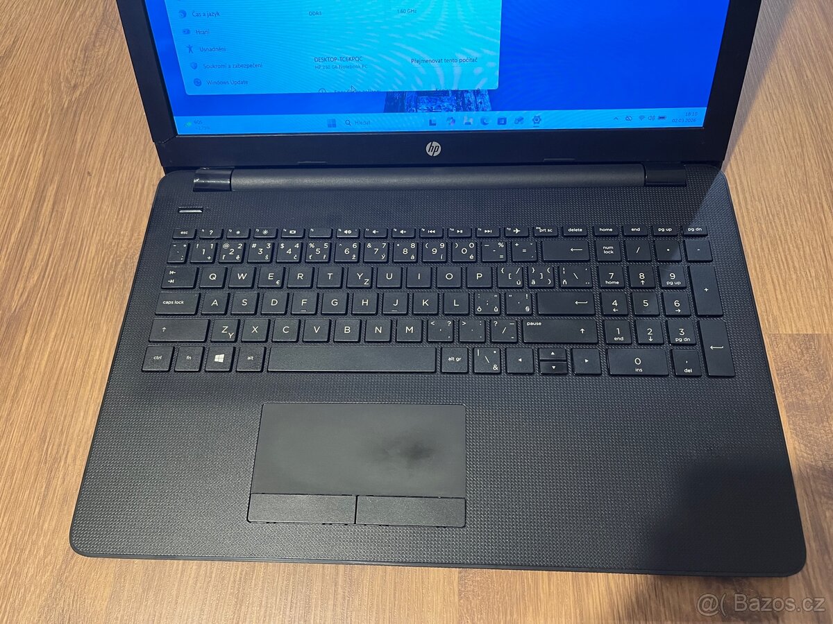 Notebook HP 250 G6 černý - 2