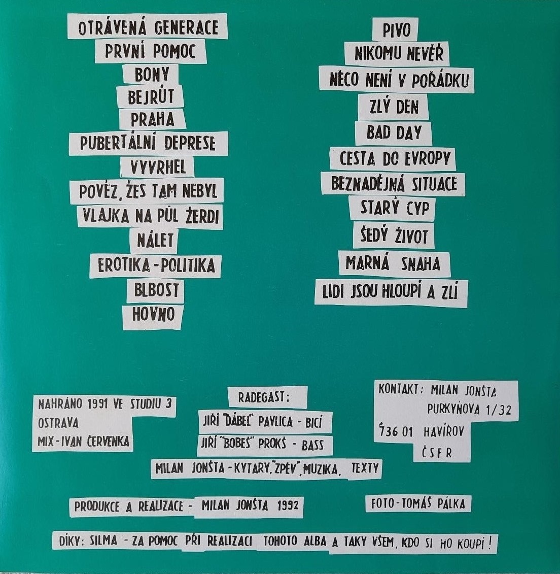 Radegast – Otrávená Generace (LP) - 2